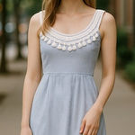 Sequin Hearts  Juniors‎ Womens Dress Size 9 Seersucker Striped Tank Lace Easter Photo 0