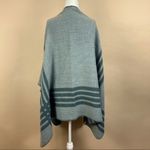 BB Dakota & Fab Fit Fun Reversible Striped Poncho Cardigan Grey One Size Photo 4