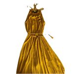 City Chic  Halter Neck Maxi Fearless Size 18 NWT Zinnia Yellow Fall Color Photo 1