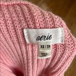 Aerie Quarter-Zip Collared Cotton Sweater Rib Knit Pink – Size XS Photo 1