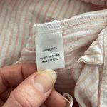 Lulu B 100%Linen White and Pink striped straight leg pants. Photo 3