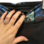 Lululemon BLACK FLORAL FLARE CROPPED CAPRI LEGGINGS Photo 2