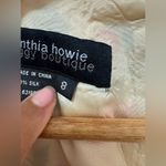 π Vintage Y2K Cynthia Howie Maggy Boutique Cream Silk Dress Cherries Size 8 π Red Photo 5