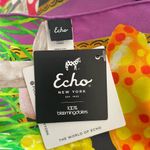 Echo Willy Wonka Silk Scarf with Candy & Mushroom Print, 35” x 35”New w/Tag $159 Black Photo 3