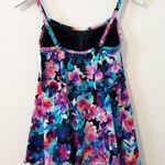 Swim Solutions Empire Waist Tummy Control Swimdress floral Swimsuit Size 8 NWT Photo 2