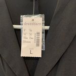 Dress Barn Women's Belted Top Blouse Button Down Collared Work Black Size Large Photo 4