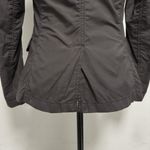 M0851 Brown Deep Purple Lightweight 2 Button Crinkled Short Blazer XS Photo 5