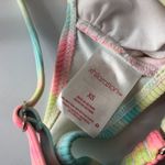 Xhilaration  Bikini Top Square Neck Ribbed Removable Cups Tie Dye Colorful XS Photo 2