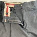 Max Mara  Studio Sz 12 Cotton Cropped Trousers Pants Black Pleated Front Italy Photo 7