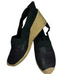 Ralph Lauren Helma Espadrille Slingback Wedge Sandals‎ Black Size 8.5 Photo 1