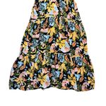 Saylor  Black Floral Print Strapless Starlee Maxi Dress Womens XL Photo 3