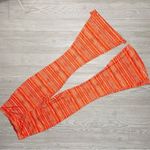 Nasty Gal Nwt space dyed ribbed flared trousers pants leggings lounge wear orang Photo 1