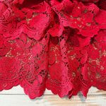 Self Portrait Fuschia Flower Lace Mini Dress Size US 8 Photo 14