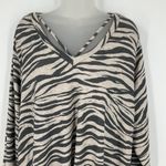 LNA Zebra Print V-Neck Long Sleeve Top Made In California Size 3X loungewear Photo 9