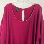 Attention  Plus Women's Cold Shoulder Pink Sweater Top Size 3X Photo 3