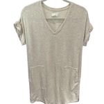 Lou & grey Signature Soft Cream Heather Sweatshirt Dress Women's Small NWOT Photo 0