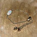 Kendra Scott Elaina White Kyocera Opal Gold Adjustable Bracelet Photo 6