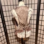 Ryu  Vintage y2k Bead Embellish Western Fashion Pink and Brown Vest mesh panels Photo 2