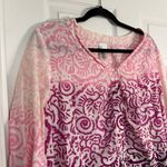 Just My Size  Pink and Purple Swirl Cotton Blouse 18W/20W Photo 1