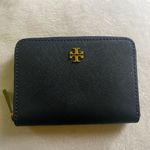 Tory Burch Emerson Navy Blue Medium Zip Around Wallet Photo 0