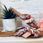 Liliana Pink Tropical Bow Sandals Photo 3