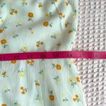 Cotton On  white & yellow floral pattern and tie front cottagecore mini dress MED Photo 8