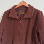Eileen Fisher  100% Wool Coat Size Medium Women’s Brown Full Zip Photo 1