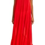 AQUA  Maxi Cover Up Dress Red Size M New Photo 0