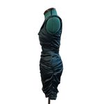 Elie Tahari  Jewel Green Satin Mini Dress Photo 6