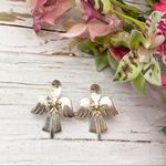 Sterling Silver Southern 2-tone Angel Earrings Photo 3