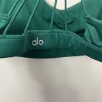 Alo Yoga Bra Sunny Strappy Back Green Athletic Workout Fitness Women Photo 2