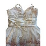 Morgan & Co Women's Size 2 White Embroidered Baby Doll Mini Dress Prom Night Out Photo 4