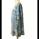 Show Me Your Mumu  Blue Printed V Neck Dress Short Sleeve Photo 3