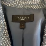 Talbots  Tweed Pea Coat Jacket size 4P Teal White Preppy Corpcore Academia Blazer Photo 1