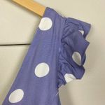 Know One Cares Jumpsuit L Polka Dot Tie Open Back V-Neck Lavender Women Photo 2