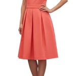 Shoshanna  Designer Fit & Flare Pink Midi Party Dress Womens 10 Photo 0