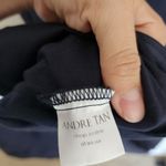 Andre tan dark blue short sleeve dress Photo 6
