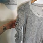 Anthropologie Left Coast Puffy sleeve sweater grey SOFT XS Anthro boho shirt Photo 5