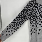 Lascana For Venus Leopard Print Midi Sweater Dress Turtleneck Long Sleeve L Gray Size L Photo 4