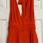 Free People  Red / Coral Halter Neck Jumpsuit Photo 4