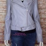 Bagatelle | Grey/Lavender Belted Moto Jacket Photo 0