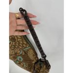 Gap Vtg 2006 Hobo Bag Brown Teal Floral Print Canvas Leather Trim Shoulder Bag Photo 3