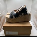 ALOHAS NWB  Kailua  Black  Platform Wedge Leather Espadrille Sz 39 /8.5 1699 Photo 2