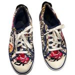 Coach  BARRETT POPPY COLORFUL FLORAL CANVAS LEATHER COMBO LACED UP SNEAKERS 7.5 Photo 0