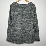 Athleta  No Sweatin’ It Sharkbite Gray Heather Hi-Lo Top Size Medium Photo 5