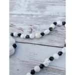 Vintage Necklace Statement Unusual Cream & Black Very Long Can Be Layered Photo 8