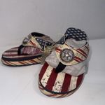 Montana West  Wedge American Flag Rhinestone Women’s Patriotic Flip Flops Size 10 Photo 12