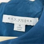 Kay Unger  Rowan Walk Thru Jumpsuit Sleeveless Draped Crew Neck Crepe Gown 10 NEW Photo 2