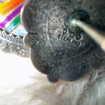 Native American‎ Zuni Sterling Earrings Signed QT Turquoise Heart Shaped Inlay Red Photo 6