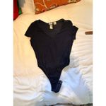 DKNY Vintage Women's Black 100% Cotton 90s Y2K One Piece Bodysuit Size S Photo 5
